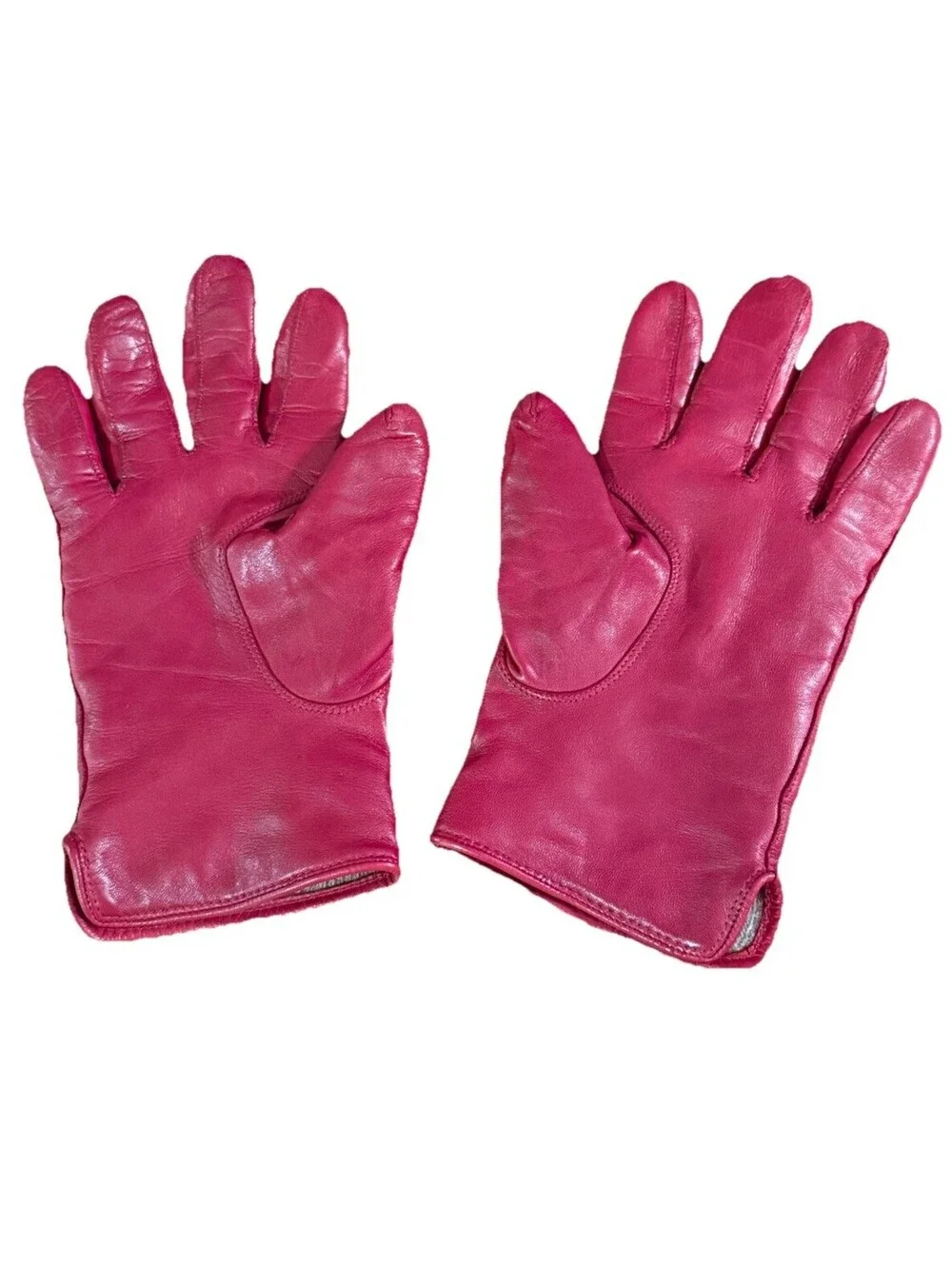 Coach Red Gloves Cashmere Lined Vintage Dress Gloves Size 8